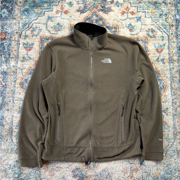The North Face TKA1 Brown Zip-up Fleece Medium - Picture 1 of 6